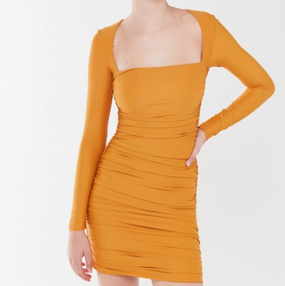 Tiger Mist Tully Ruched Mini Dress